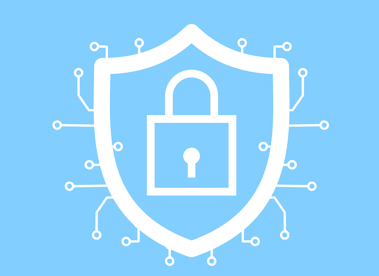 Free cybersecurity lock encryption vector